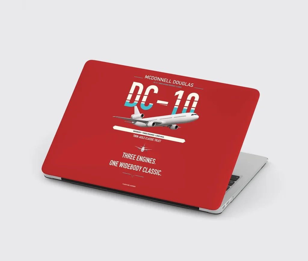McDonnell Douglas DC-10 design on red MacBook case