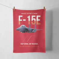 Thumbnail for F-15E Strike Eagle Deep Strike Any Weather design on red towel