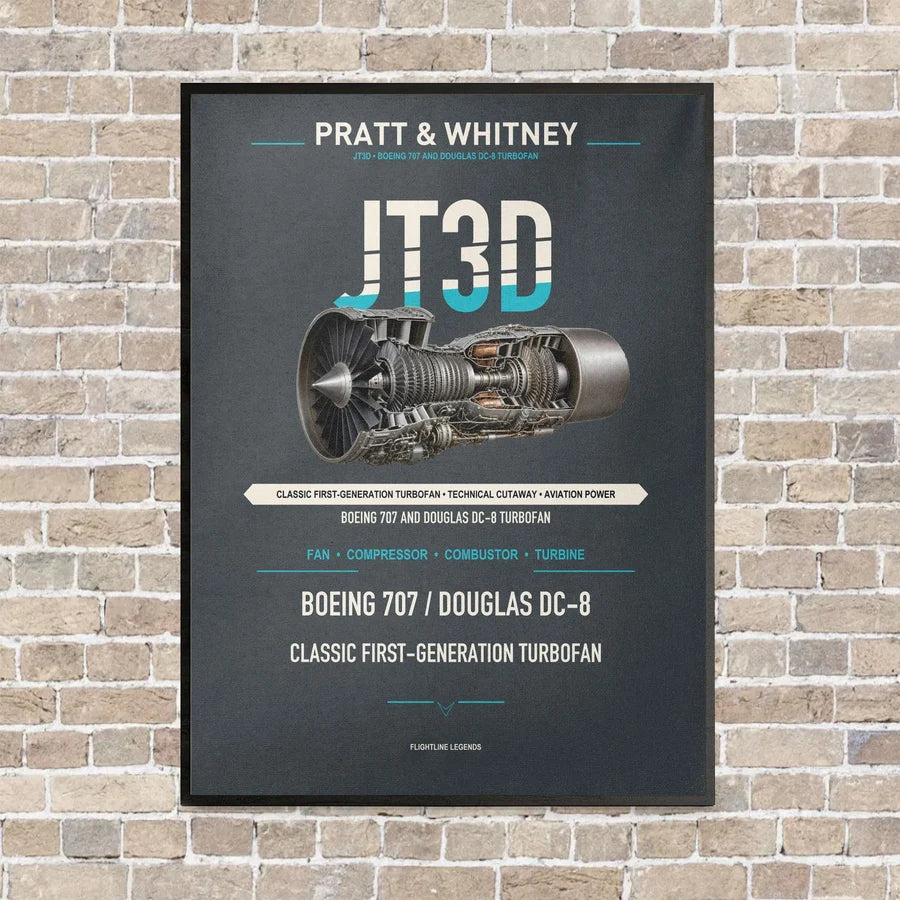 JT3D vertical canvas print - framed - gray background