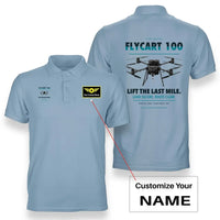 Thumbnail for DJI FlyCart 100 design on light blue polo with custom name badge