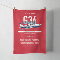Thumbnail for Beechcraft Bonanza G36 design on red towel