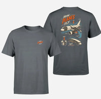 Thumbnail for SIGNAL 616 - How Planes Fly V2 - Double-Side T-Shirt design on gray double side t shirt