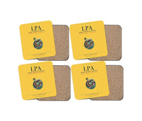 Thumbnail for Gran Canaria Airport (LPA) design on yellow 4 pieces set coaster