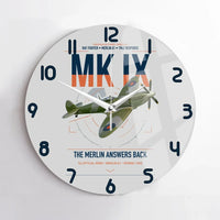Thumbnail for Supermarine Spitfire Mk IX design on light gray no frame wall clock