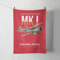 Thumbnail for Fairey Swordfish Mk I design on red towel