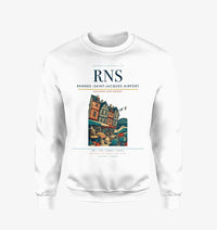 Thumbnail for Rennes–Saint-Jacques Airport (RNS) design on white sweatshirt