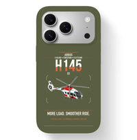 Thumbnail for Airbus H145 D3 design on green army magsafe iphone case, for iPhone 17 Pro