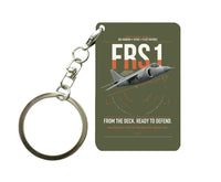 Thumbnail for British Aerospace Sea Harrier FRS.1 design on green army designed key chain, double-side print
