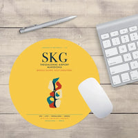 Thumbnail for Thessaloniki Airport Makedonia (SKG) design on yellow round mouse pad