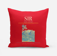 Thumbnail for Sion Airport (SIR) design on red pillow