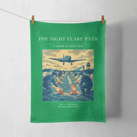 Thumbnail for VINTAGE G4525 - The Night Flare Path - Designed Towels design on green