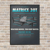 Thumbnail for DJI Matrice 30T vertical canvas print - framed - gray background