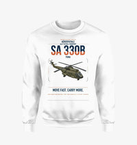 Thumbnail for Aérospatiale SA 330B Puma design on white sweatshirt