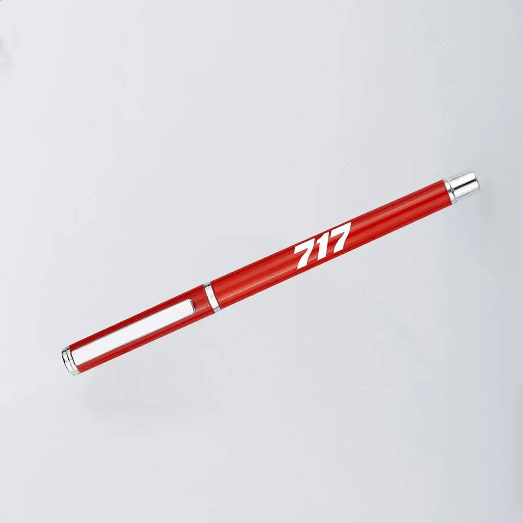 Boeing 717 Flat Text ballpen - red