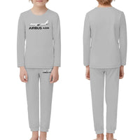 Thumbnail for The Airbus A220 children pajamas - Light Gray