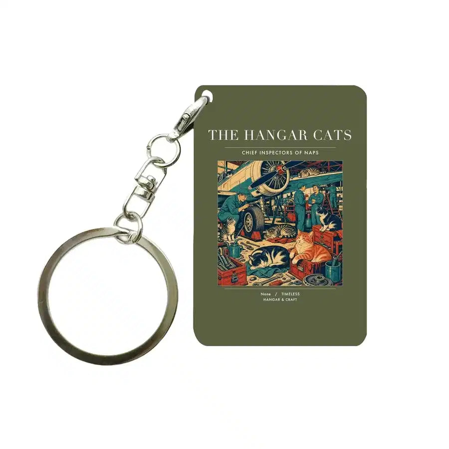 VINTAGE G4137 - The Hangar Cats - Designed Key Chain design on greenarmy
