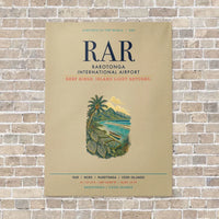 Thumbnail for Rarotonga International Airport RAR vertical canvas print - no frame - beige background