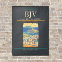 Thumbnail for Milas-Bodrum Airport BJV - Canvas Framed - Gray