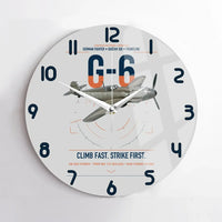 Thumbnail for Messerschmitt Bf 109G-6 design on light gray no frame wall clock