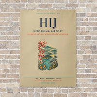 Thumbnail for Hiroshima Airport HIJ vertical canvas print - no frame - beige background