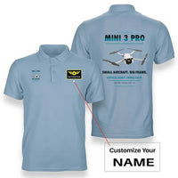 Thumbnail for DJI Mini 3 Pro design on light blue polo with custom name badge