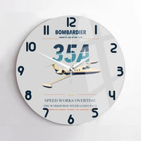 Thumbnail for Bombardier Learjet 35A design on light gray no frame wall clock