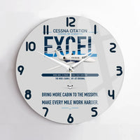 Thumbnail for Cessna Citation Excel design on light gray no frame wall clock