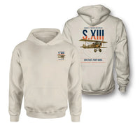 Thumbnail for SPAD S.XIII C.1 design on khaki double-side hoodie, double-side print
