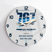 Thumbnail for Boeing 767-300F design on light gray no frame wall clock