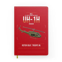 Thumbnail for Bell UH-1H Iroquois design on red notebook