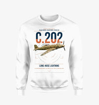 Thumbnail for Macchi C.202 Folgore design on white sweatshirt