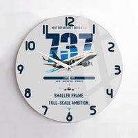 Thumbnail for Boeing 737 MAX 7 design on light gray no frame wall clock