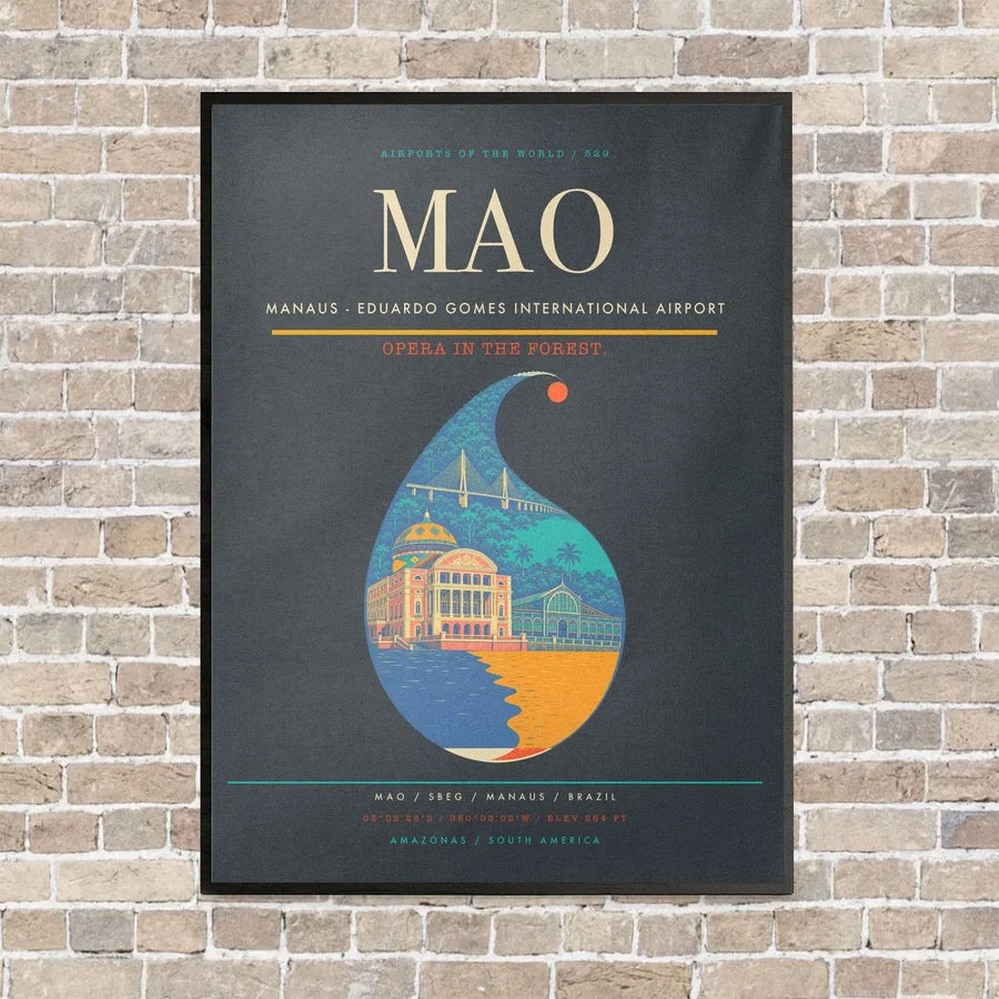 Manaus - Eduardo Gomes International Airport MAO - Canvas Framed - Gray