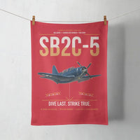 Thumbnail for SB2C-5 Helldiver design on red towel