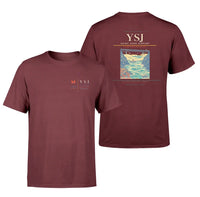 Thumbnail for Saint John Airport (YSJ) design printed on dark red double-side t-shirt