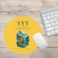 Thumbnail for St. John's International Airport (YYT) design on yellow round mouse pad
