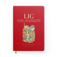 Thumbnail for Limoges – Bellegarde Airport (LIG) design on red notebook