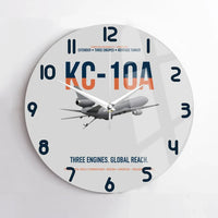Thumbnail for KC-10A EXTENDER design on light gray no frame wall clock
