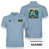 Thumbnail for VINTAGE G4227 - The Honeymoon Tickets - Double-Side Polo T-Shirt design on lightblue+name