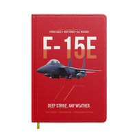 Thumbnail for F-15E Strike Eagle Deep Strike Any Weather design on red notebook