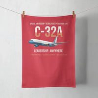Thumbnail for C-32A Air Force Two Global Reach design on red towel
