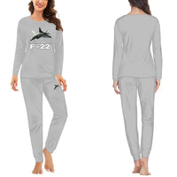 Thumbnail for The Fighter Jet 22 Silhouette women pajamas - Light Gray