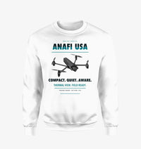 Thumbnail for Parrot ANAFI USA design on white sweatshirt