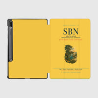 Thumbnail for South Bend International Airport (SBN) design on yellow samsung tablet tablet case