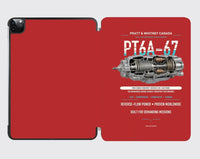 Thumbnail for PT6A-67 design on red ipad tablet case