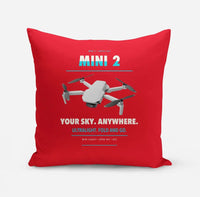 Thumbnail for DJI Mini 2 design on red pillow