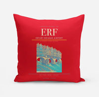 Thumbnail for Erfurt-Weimar Airport (ERF) design on red pillow