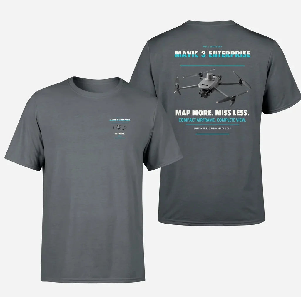 DJI Mavic 3 Enterprise design on gray t shirt