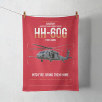 Thumbnail for Sikorsky HH-60G Pave Hawk design on red towel