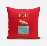 Thumbnail for Bodensee-Airport Friedrichshafen (FDH) design on red pillow